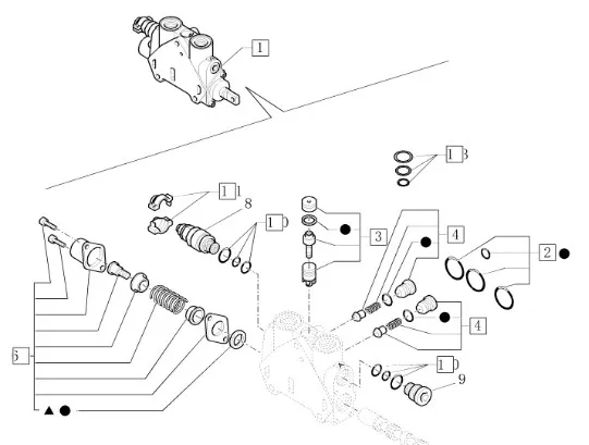 87758457 - Блок гидравлических распределительных клапанов