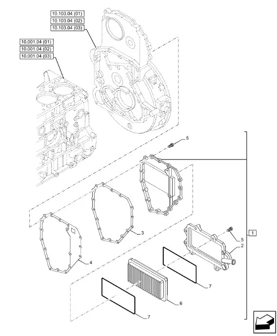 500383189 - Прокладка крышки сапуна ДВС Cursor10/13 T9,T9.505/St., CR
